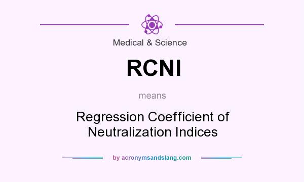 What does RCNI mean? It stands for Regression Coefficient of Neutralization Indices