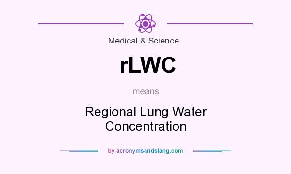What does rLWC mean? It stands for Regional Lung Water Concentration