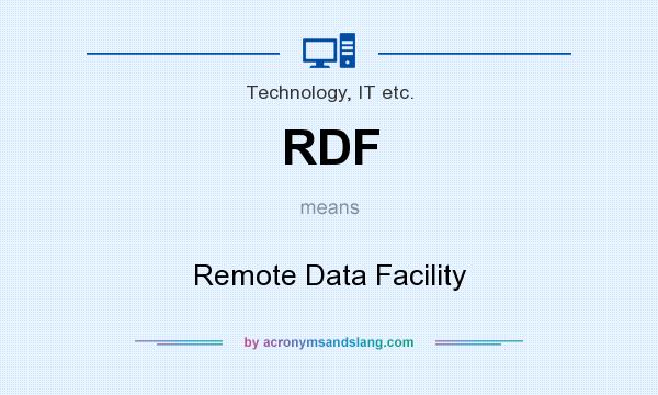What does RDF mean? It stands for Remote Data Facility