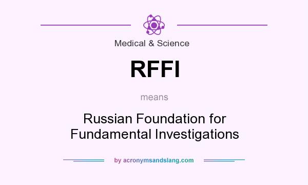 What does RFFI mean? It stands for Russian Foundation for Fundamental Investigations