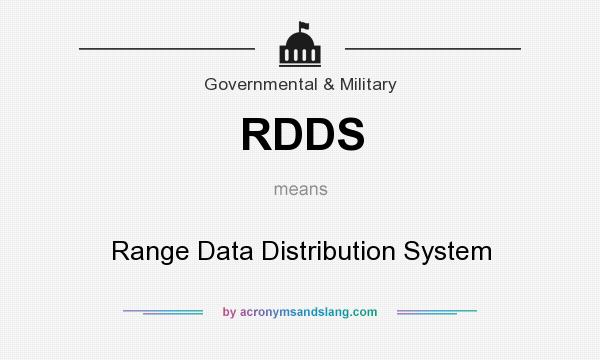 What does RDDS mean? It stands for Range Data Distribution System