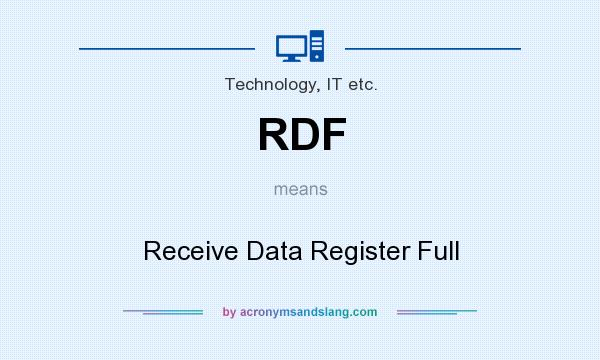 What does RDF mean? It stands for Receive Data Register Full