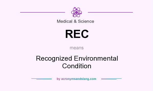 What does REC mean? It stands for Recognized Environmental Condition