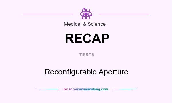What does RECAP mean? It stands for Reconfigurable Aperture