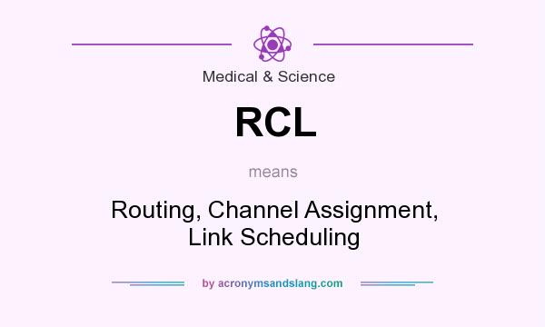 What does RCL mean? It stands for Routing, Channel Assignment, Link Scheduling