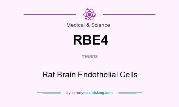 What does RBE4 mean? It stands for Rat Brain Endothelial Cells