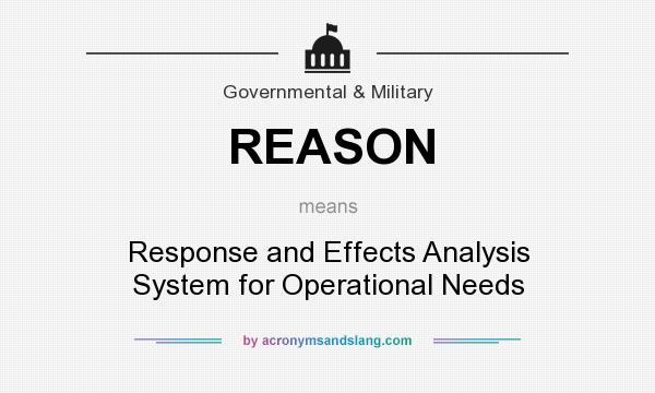 What does REASON mean? It stands for Response and Effects Analysis System for Operational Needs