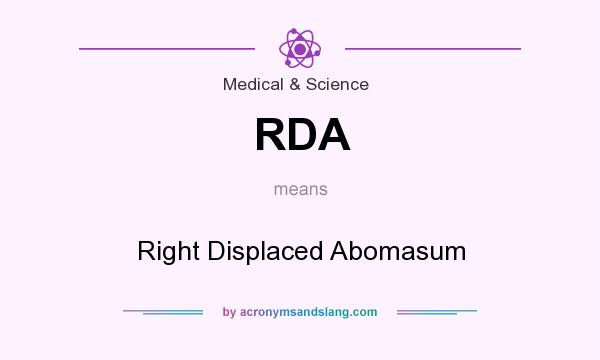 What does RDA mean? It stands for Right Displaced Abomasum