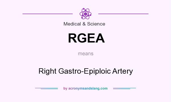What does RGEA mean? It stands for Right Gastro-Epiploic Artery