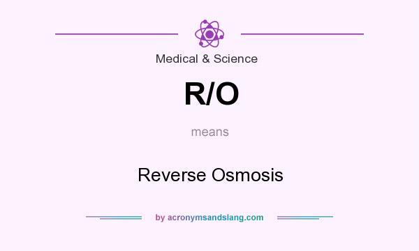 What does R/O mean? It stands for Reverse Osmosis