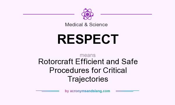 What does RESPECT mean? It stands for Rotorcraft Efficient and Safe Procedures for Critical Trajectories