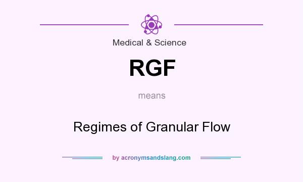 What does RGF mean? It stands for Regimes of Granular Flow