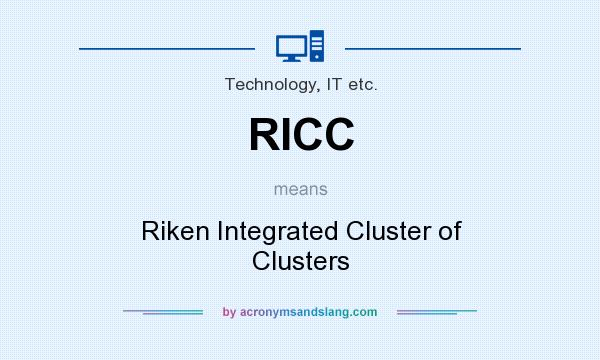 What does RICC mean? It stands for Riken Integrated Cluster of Clusters