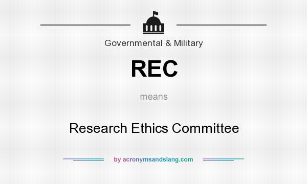What does REC mean? It stands for Research Ethics Committee