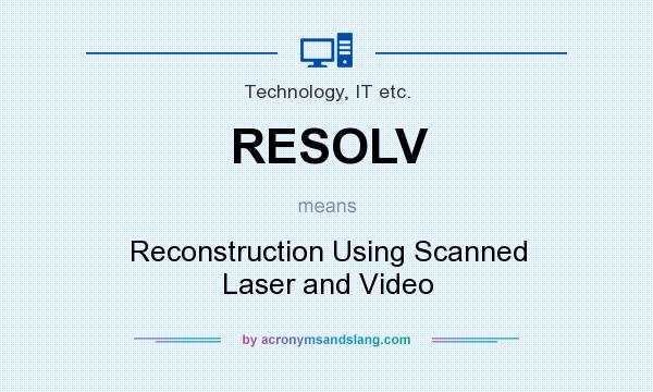 What does RESOLV mean? It stands for Reconstruction Using Scanned Laser and Video