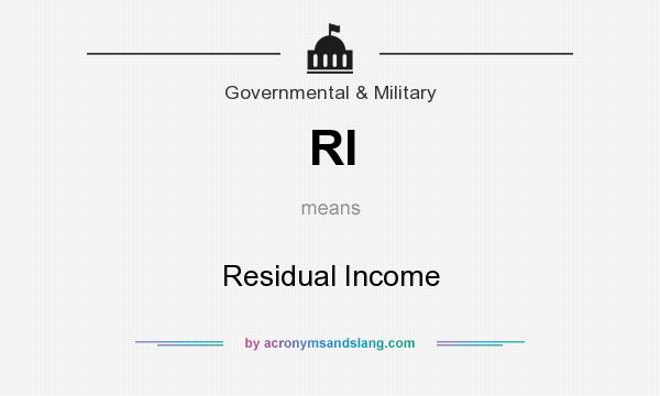 What does RI mean? It stands for Residual Income