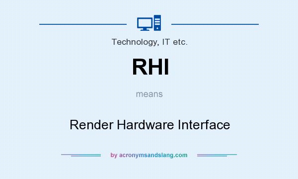 What does RHI mean? It stands for Render Hardware Interface