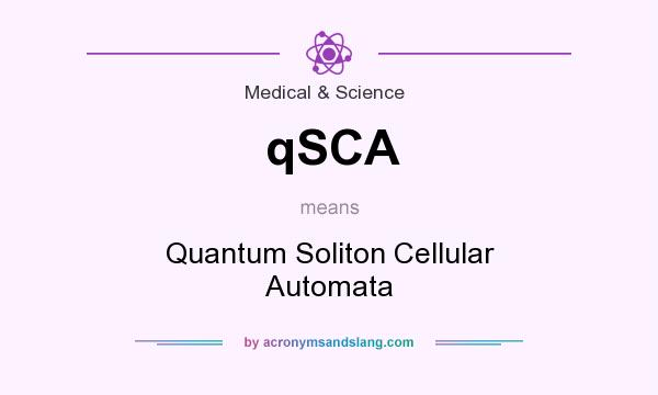 What does qSCA mean? It stands for Quantum Soliton Cellular Automata