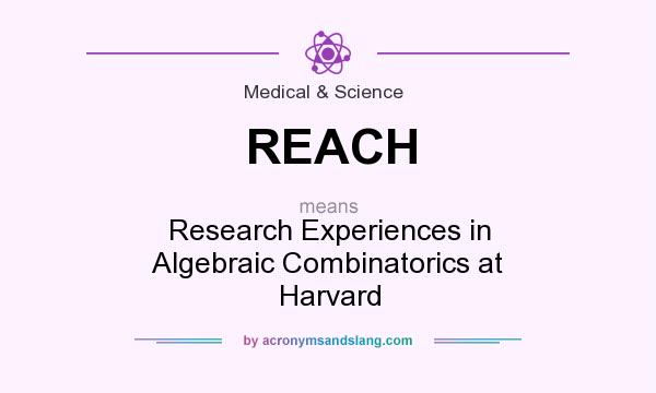 What does REACH mean? It stands for Research Experiences in Algebraic Combinatorics at Harvard