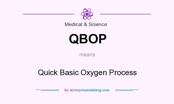 What does QBOP mean? It stands for Quick Basic Oxygen Process