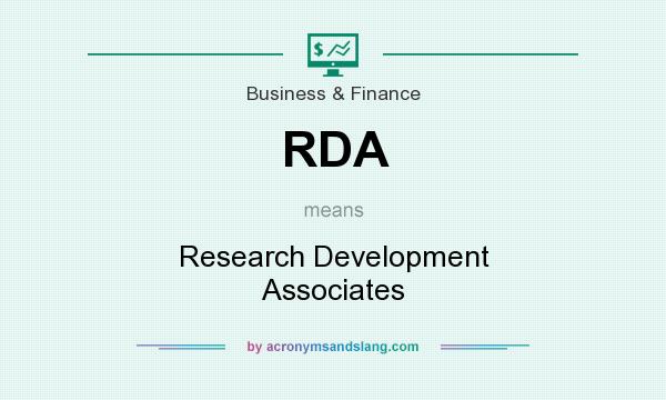 What does RDA mean? It stands for Research Development Associates