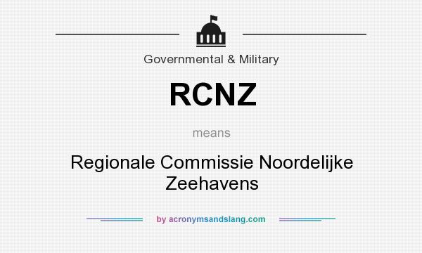 What does RCNZ mean? It stands for Regionale Commissie Noordelijke Zeehavens