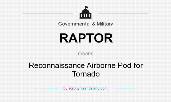 What does RAPTOR mean? It stands for Reconnaissance Airborne Pod for Tornado