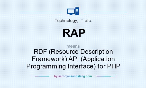 What does RAP mean? It stands for RDF (Resource Description Framework) API (Application Programming Interface) for PHP