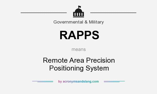 What does RAPPS mean? It stands for Remote Area Precision Positioning System