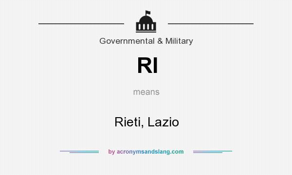What does RI mean? It stands for Rieti, Lazio