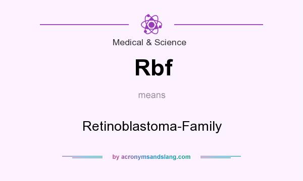 What does Rbf mean? It stands for Retinoblastoma-Family