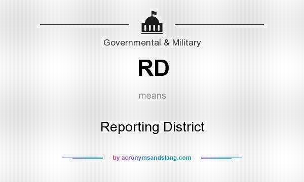 What does RD mean? It stands for Reporting District