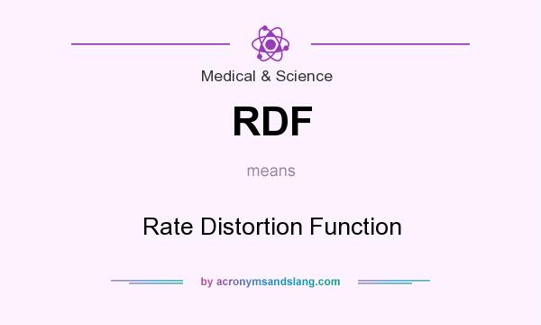 What does RDF mean? It stands for Rate Distortion Function