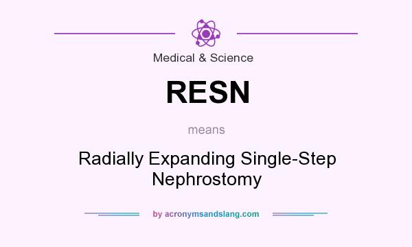 What does RESN mean? It stands for Radially Expanding Single-Step Nephrostomy