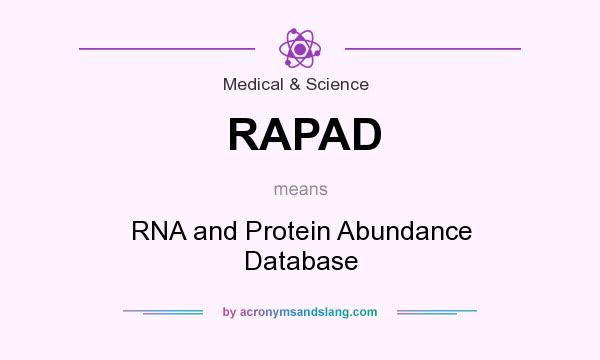 What does RAPAD mean? It stands for RNA and Protein Abundance Database
