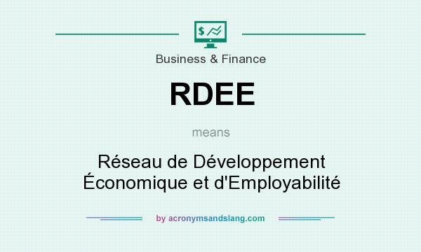 What does RDEE mean? It stands for Réseau de Développement Économique et d`Employabilité