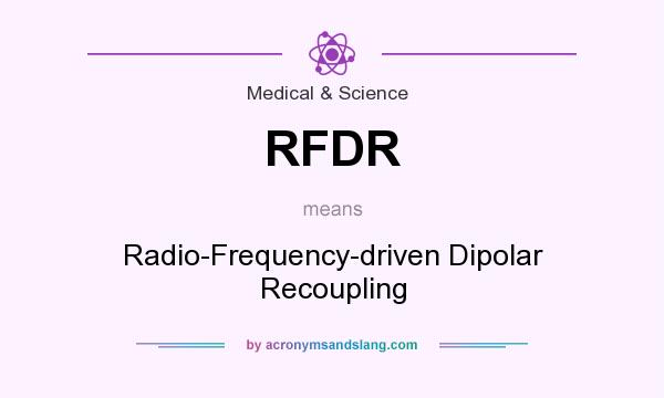 What does RFDR mean? It stands for Radio-Frequency-driven Dipolar Recoupling