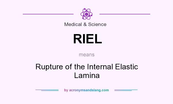 What does RIEL mean? It stands for Rupture of the Internal Elastic Lamina