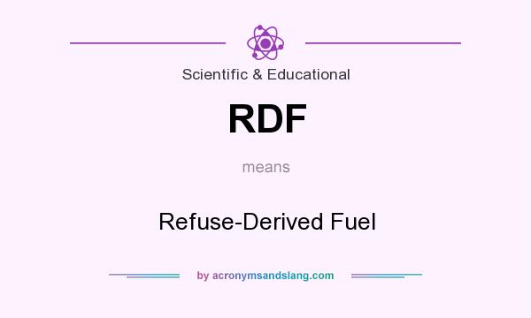 What does RDF mean? It stands for Refuse-Derived Fuel