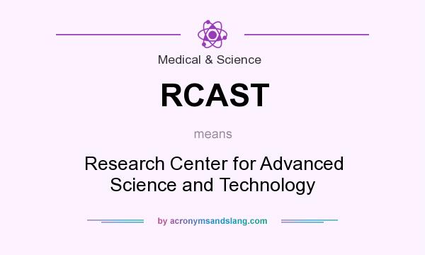 What does RCAST mean? It stands for Research Center for Advanced Science and Technology