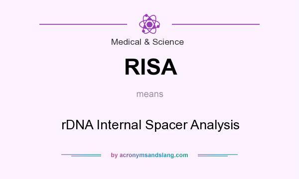 What does RISA mean? It stands for rDNA Internal Spacer Analysis