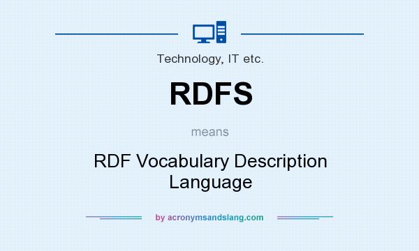 What does RDFS mean? It stands for RDF Vocabulary Description Language