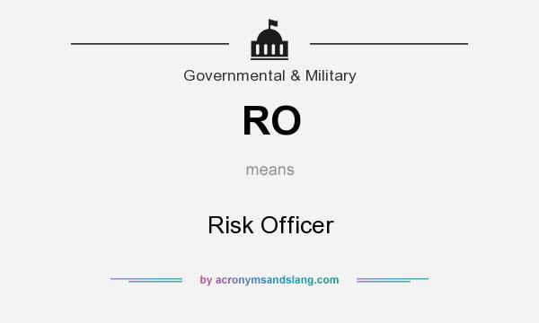 What does RO mean? It stands for Risk Officer