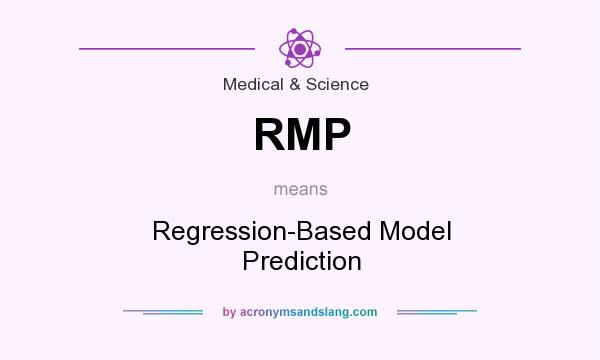 What does RMP mean? It stands for Regression-Based Model Prediction