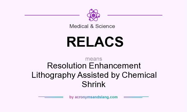 What does RELACS mean? It stands for Resolution Enhancement Lithography Assisted by Chemical Shrink