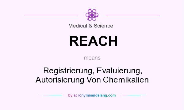 What does REACH mean? It stands for Registrierung, Evaluierung, Autorisierung Von Chemikalien