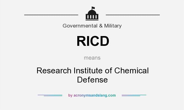 What does RICD mean? It stands for Research Institute of Chemical Defense
