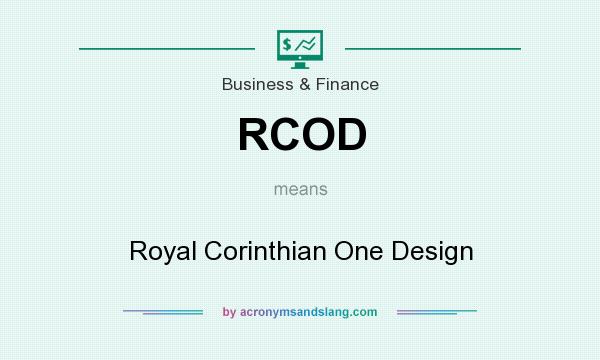What does RCOD mean? It stands for Royal Corinthian One Design