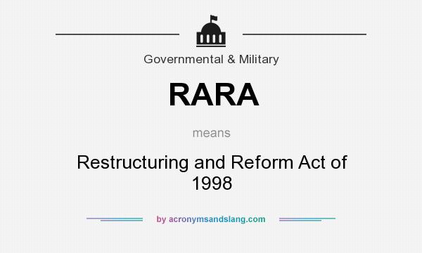 What does RARA mean? It stands for Restructuring and Reform Act of 1998