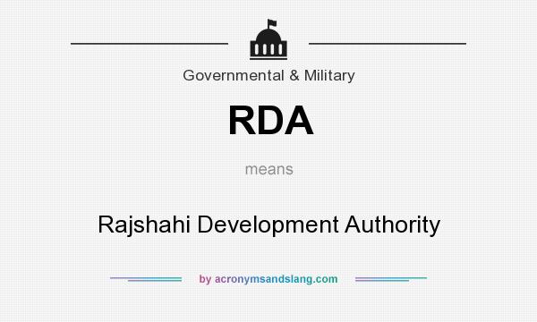 What does RDA mean? It stands for Rajshahi Development Authority